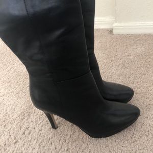Women’s black knee high boots